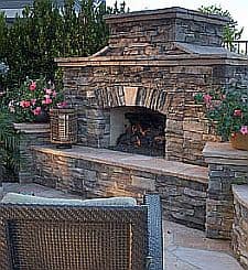 Brick Outdoor Fireplace